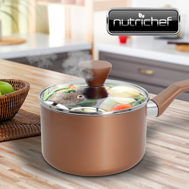 NutriChef 1 Quarts Non-Stick Aluminum Stock Pot