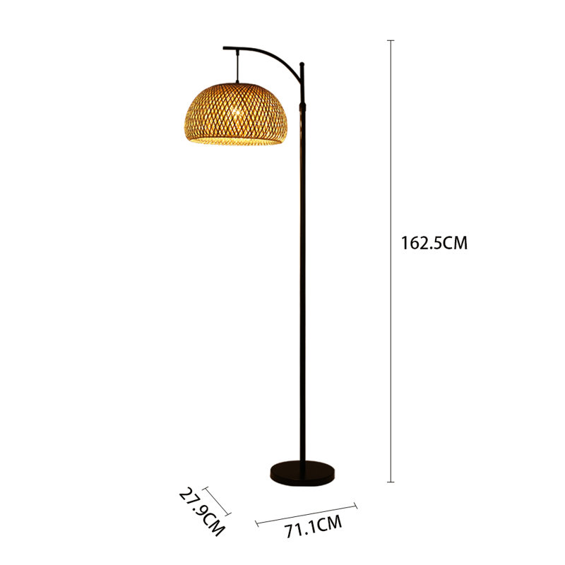 162.5cm Black Arched Floor Lamp