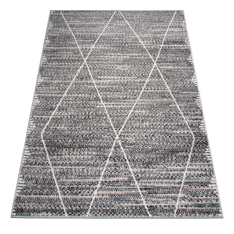 Leopoldo Vintage Look Area Rug, Rectangular 200 x 290cm, Grey