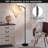 Floor Lamp For Living Room, 4 Color Temperature LED Floor Lamp With Remote Control & Foot Switch, LED Bulb Included, Modern Standing Lamp For Bedroom, Study Room, Office - Black