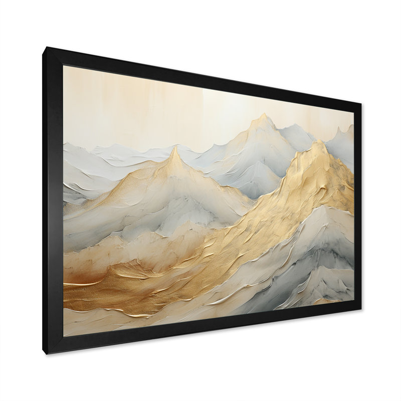 Alpine Mountain Harmony sur impression sur toile, Cadre simple noir, 16" H x 32" W x 1" D