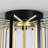 16" Dimmable LED Modern Black Gold Flush Mount Lighting