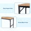 Établi robuste et réglable pour le garage, table d'atelier en bois d'hévéa avec patins en caoutchouc, poste de travail en bois franc, capacité de poids de plus de 2000 lb