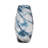 Hand-Blown Glass Vase with Elegant Swirl Design-89107417