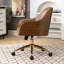 Chaise de bureau rembourrée en cuir véritable-1121318808
