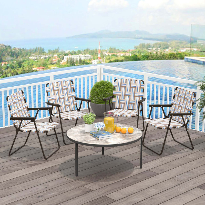 Chaise de plage pliante Sharneka, Brun