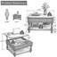 Table basse à plateau relevable cannelé 31,5 pouces avec rangement ouvert et caché-1570776357