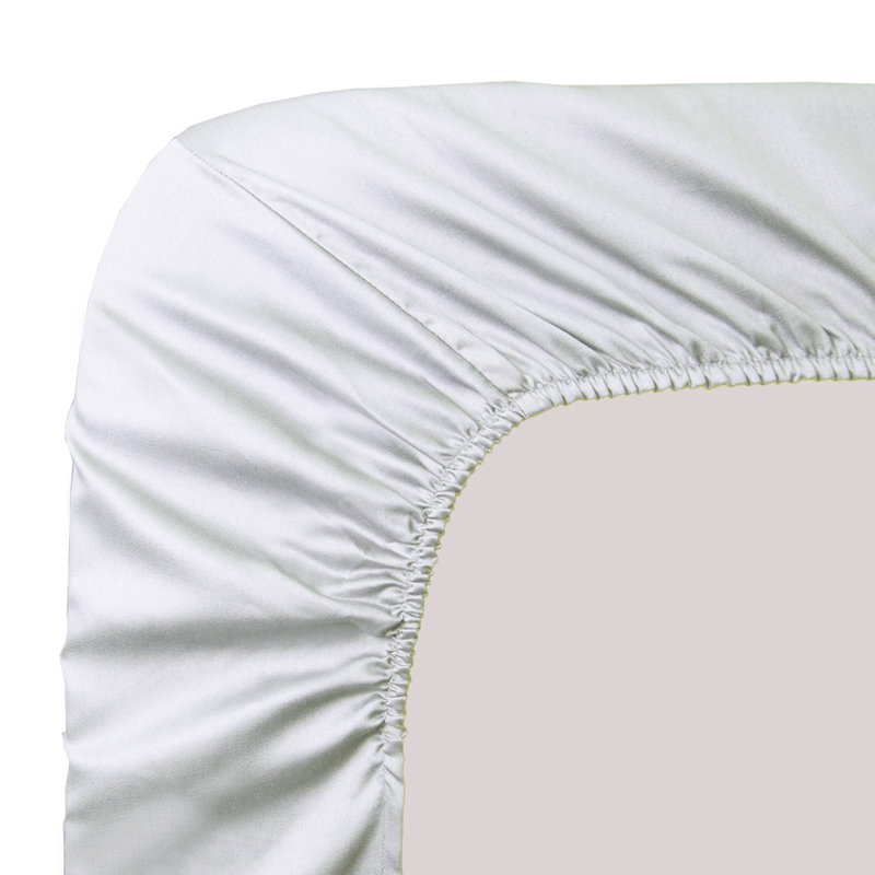 Gaynelle Satin Flat Sheet, White, 180 x 200 cm