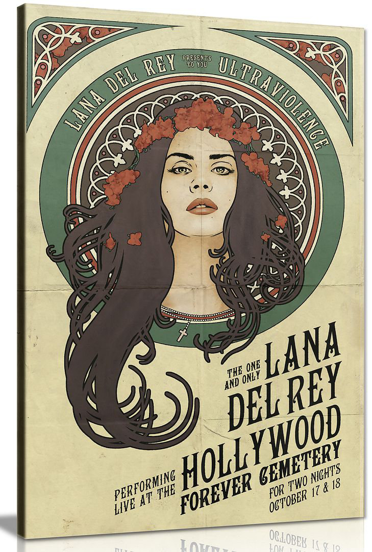 Lana Del Rey Star - Wrapped Canvas Print