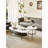 Modern End Table with Ceramic Top, MDF Base, Double-Layer Design for Living Room