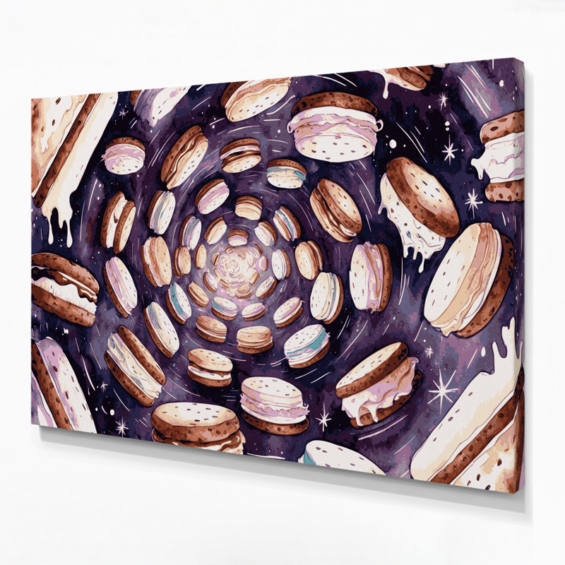 Art mural sur toile, "Desserts glacés", H 11 po x l 14 po