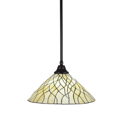 Stem Hung Pendant Shown With 16" Sandhill Art Glass