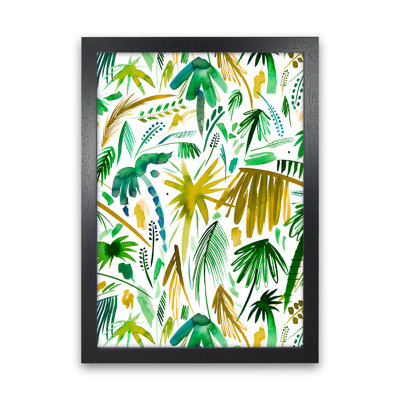 Brushstrokes Tropical Palms Green - Print