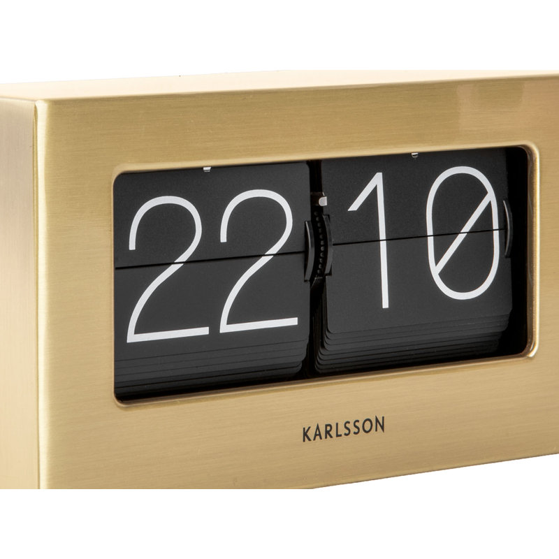 Digital Mechanical Alarm Tabletop Clock in Gold
