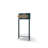 Half Moon Design End Table with Sliding Rattan Door-1727519330
