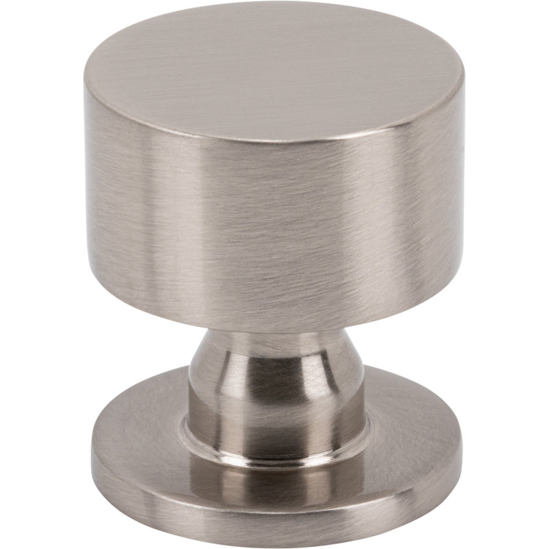 Dante Round Knob, Brushed Satin Nickel, 1 1/8"