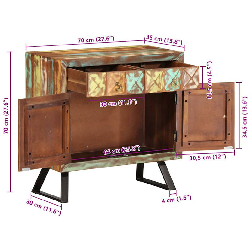 70cm W Bedside Table