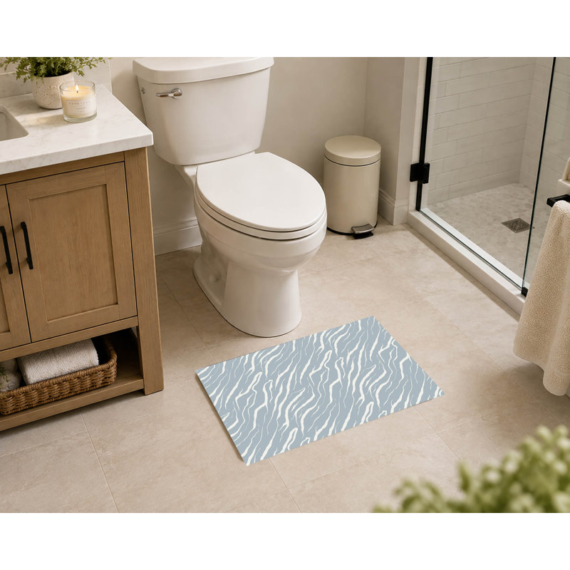 Tapis de toilette rectangulaire absorbant et antidérapant Lush Cracks