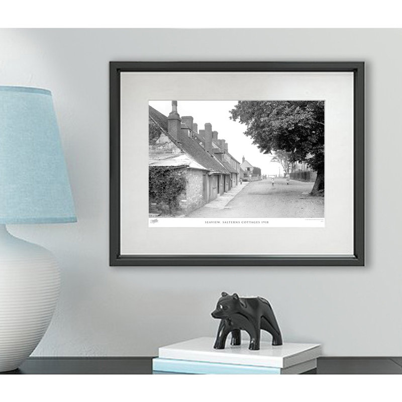Seaview, Salterns Cottages 1918 - Single Picture Frame Print, 45cm H x 60cm W x 2.3cm D