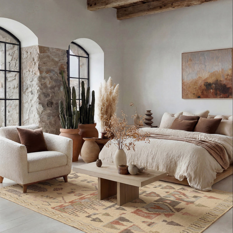 Abstract Cotton Machine Tufted Area Rug, 280cm x 380cm