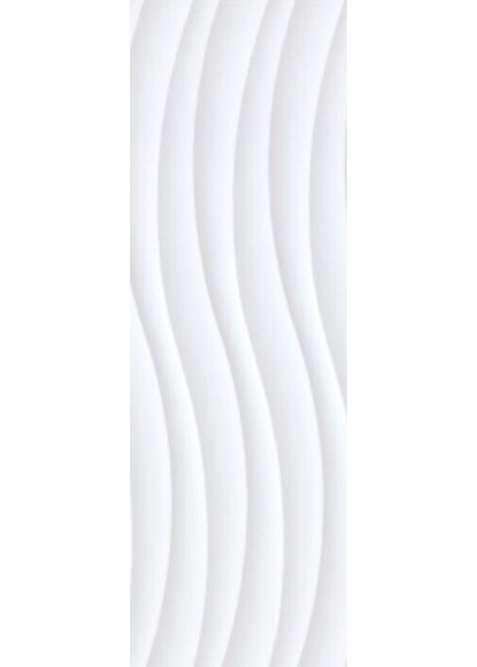 Festiva London Bianco 3D 12" x 36" Ceramic Wall Tile in Glossy White