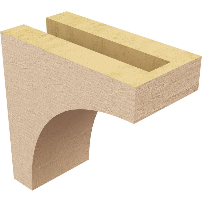 Bois de cèdre brut StockportThane Corbel, apprêté brun clair Stockport, H 6 po x l 3 po x P 6 po