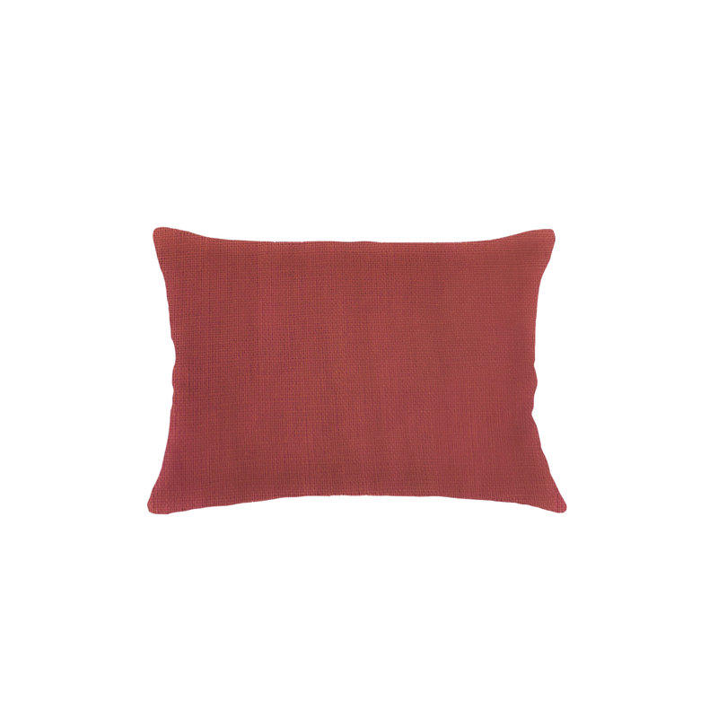 Solid Colour Linen Reversible Pillow Cover, Rustic Red