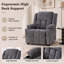 Fauteuil inclinable électrique avec deux porte-gobelets, poche de rangement latérale, revêtement en chenille douce, fauteuil de cinéma électrique réglable pour salon et chambre, gris-1991234207
