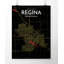 Regina City Map - No Frame Print-86938773