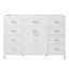 Meuble-lavabo 47 po sans lavabo, armoire seulement, 2 portes et 8 tiroirs, système de fermeture en douceur, design classique, blanc-128990461-128990462