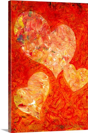 « heartfelt ii » par marion rose, reproduction d’art sur toile, H 36 po x l 24 po x P 1,25 po