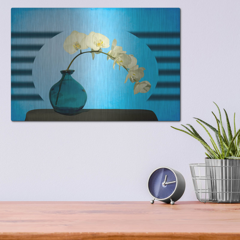 Art mural en métal Winston Porter «Orcidea» par Mark Ashkenazi, H 12 po x l 16 po