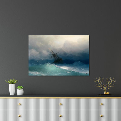 Ship on a Stormy Seas by Ivan Aivazovsky - Unframed Painting -  Breakwater Bay, 41F65B5BC62846C2B010630D0F858EA4