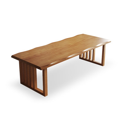 Brown Rectangular Solid Wood Dining Table