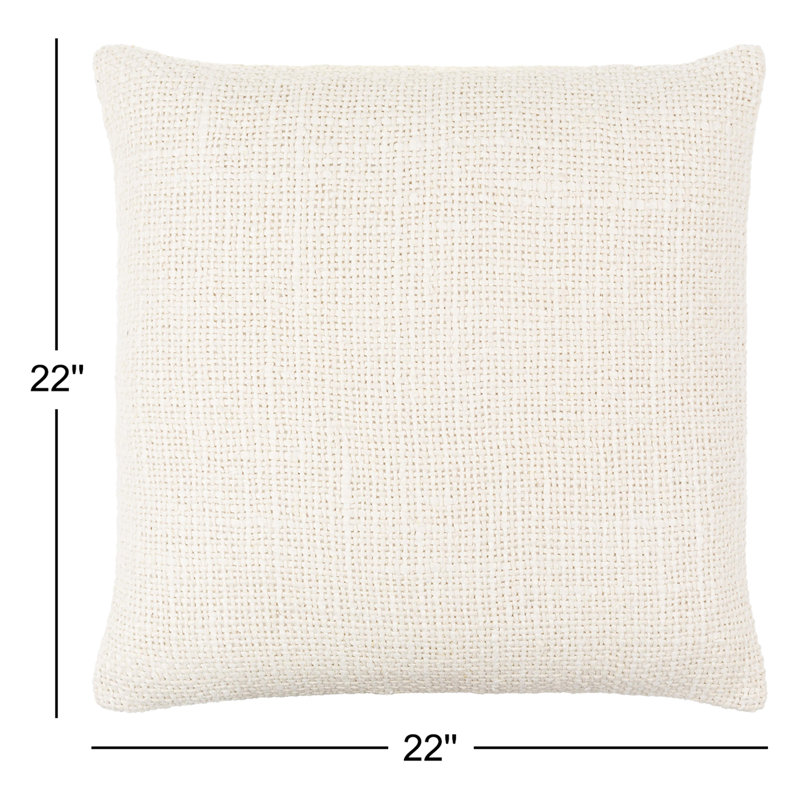Mansi Ronnie Linen Blend Throw Square Pillow, 22" x 22", Down
