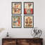 «Bathroom Decor Multicolor Office Leyendecker Art Deco Fashion Magazine Covers Classic», impression encadrée sur papier, 4 pièces-93012326-93012329
