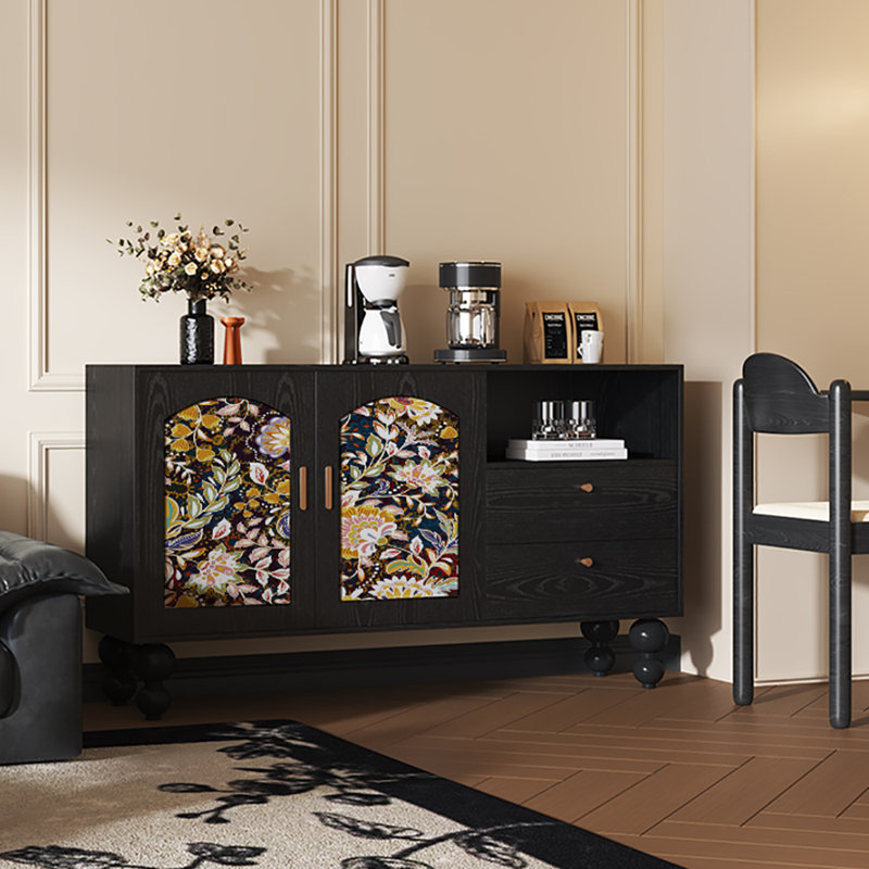 59.1'' Multi-functional Sideboard Cabinet, Black