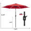 Parasol de marché éclairé 7 pi 6 po-70244304
