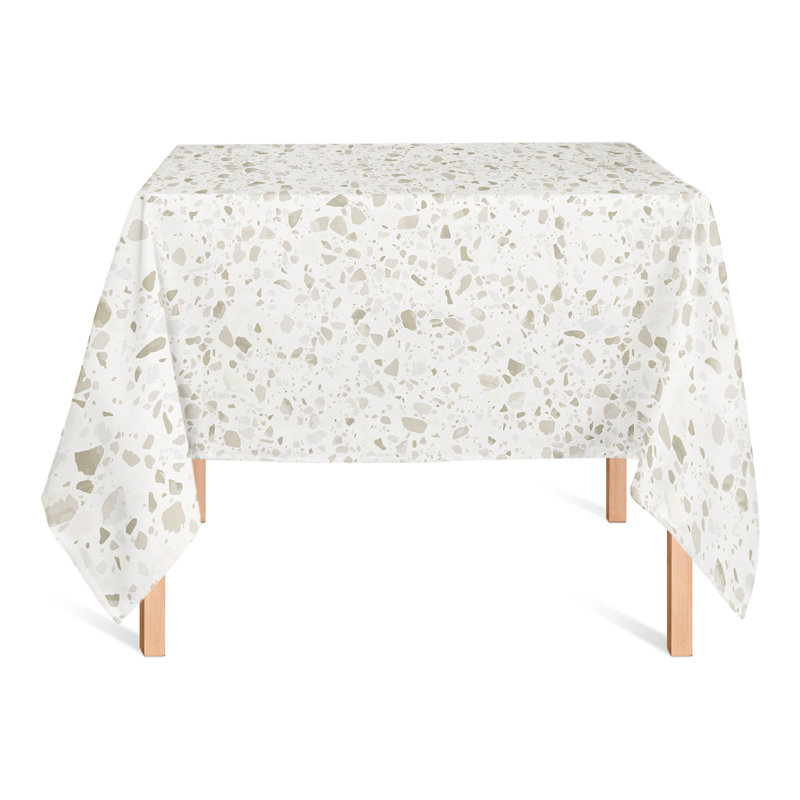 Blue Terrazzo 2 Tablecloth, Tan
