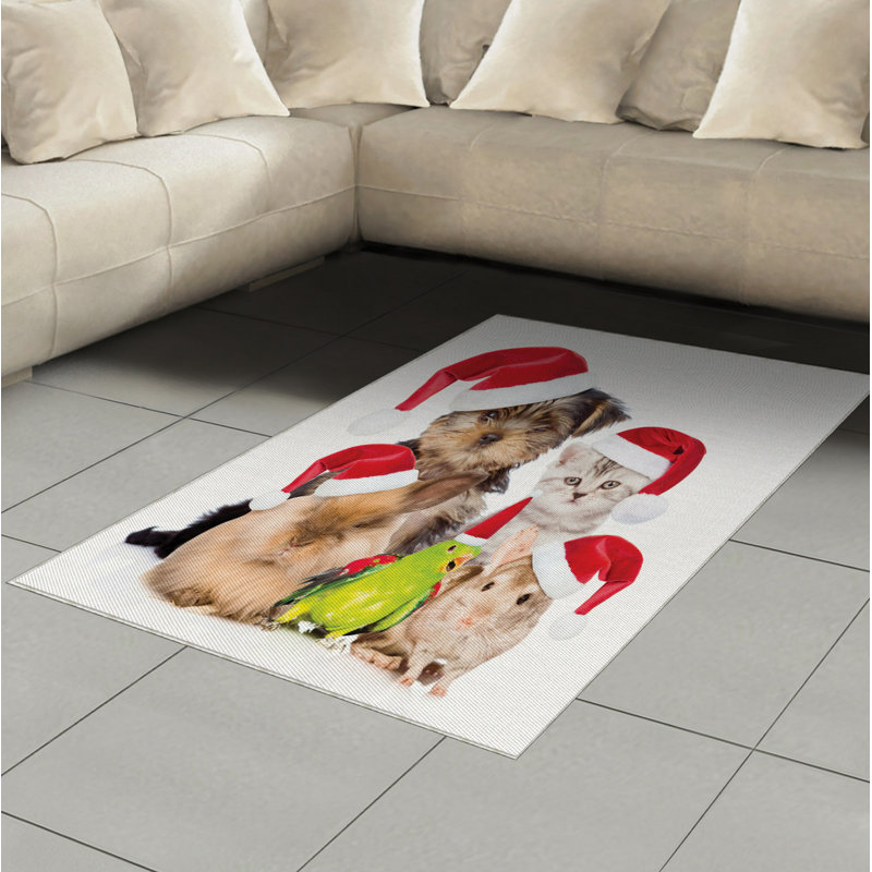 Tapis décoratif en fibres à haute densité pour animaux, Rectangle— 4 pi x 5 pi 8 po