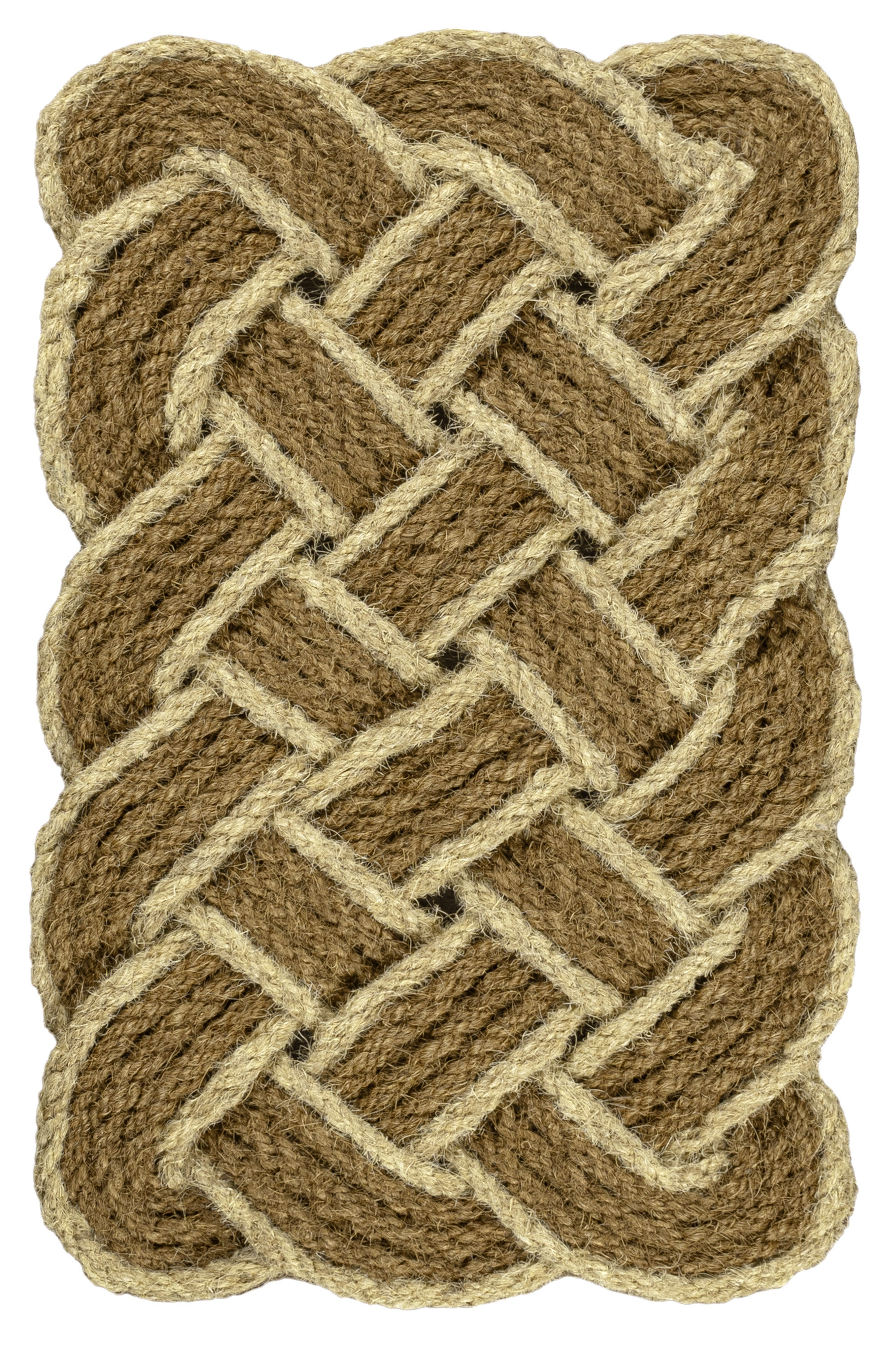 Gracie Oaks Cowgill Classic Coastal Scalloped Basketweave Coir Natural ...