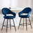 26" Swivel Upholstered Counter Stool with Metal Frame (Set of 2)-859573965-817669488