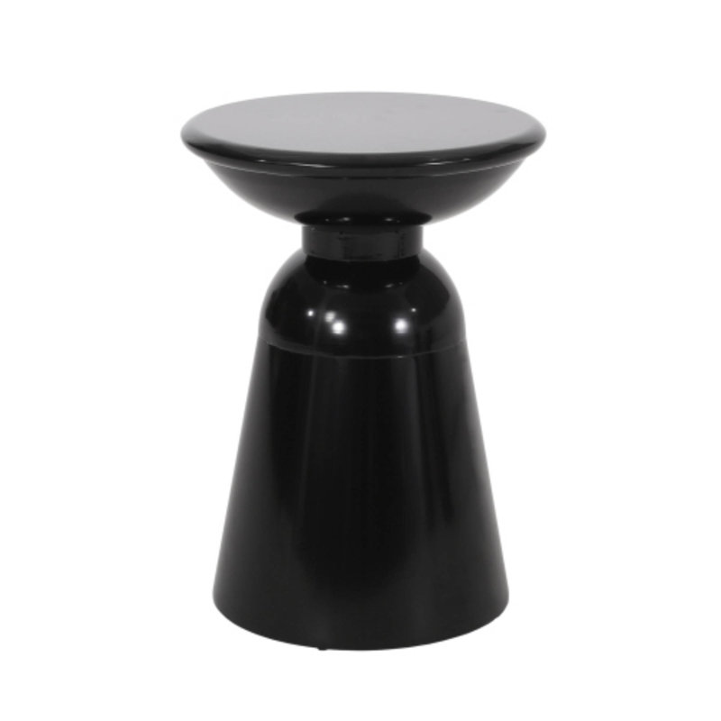 Outdoor Large End Table Perfect For Deck Reading Nooks & Porch Afternoon Tea Sessions, Black