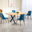 Ensemble de chaises de salle à manger, chaise d'appoint en velours-107092058-107092064
