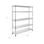Étagère à roulettes en acier à 5 niveaux avec roulettes l 60 po x P 18 po UltraDurable-156181563