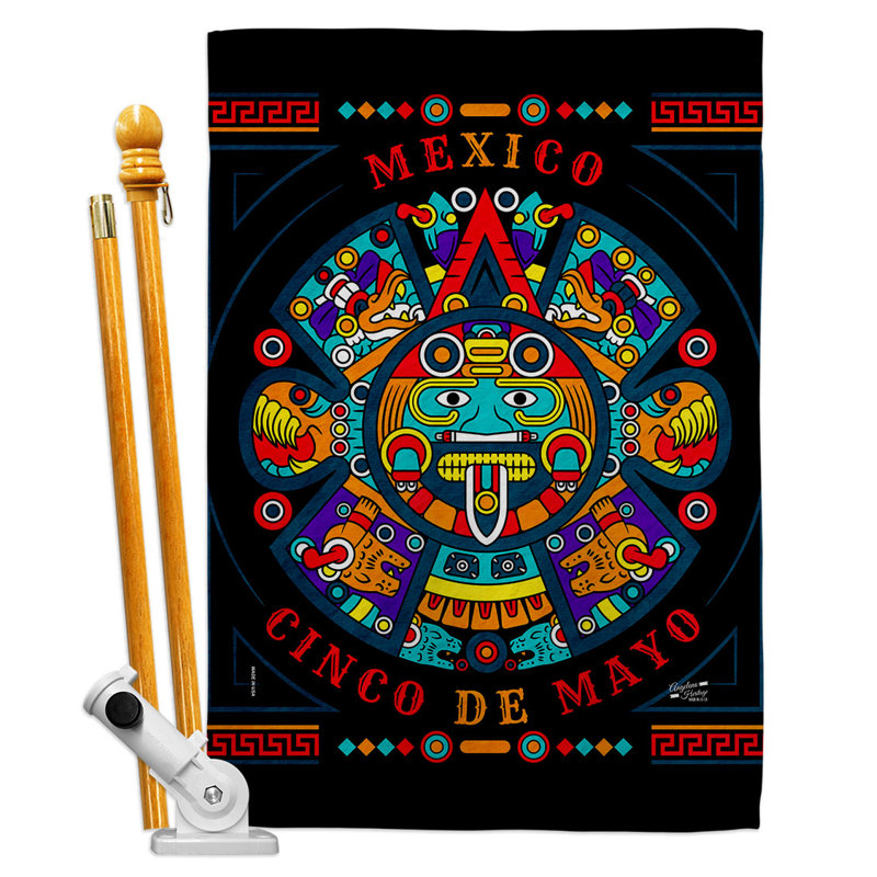 Ensemble de drapeaux en polyester 40 x 28 po Feliz Cinco De Mayo