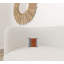Coussin décoratif en similicuir brun rustique