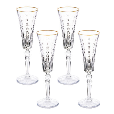 Lorren Home Trends Marilyn Gold Flutes