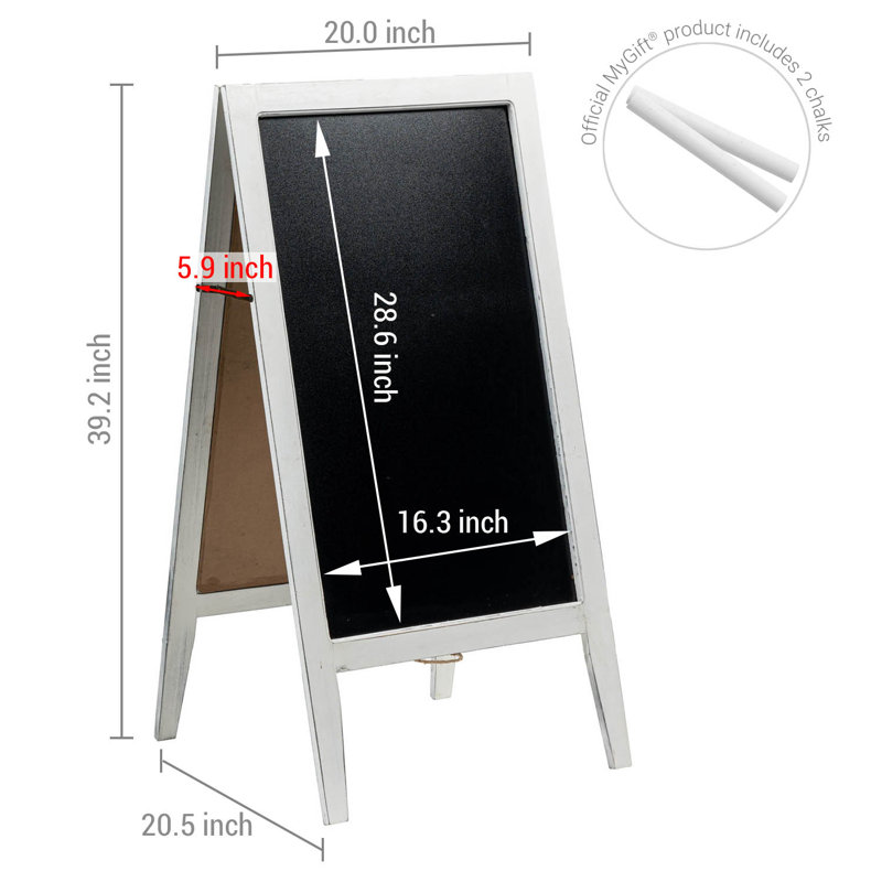 A-Frame 40 inch Freestanding Sidewalk Chalkboard Sign