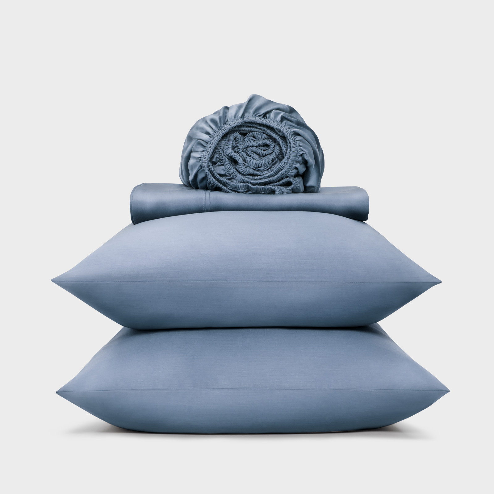 Tencel Sheet Set 4 Pieces, Stormy Blue, King Sheet Set + 1 Fitted Sheet + 2  Pillowcases